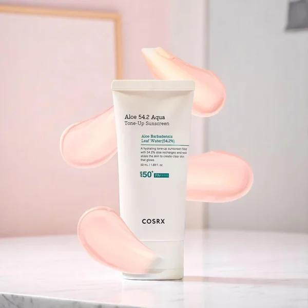 COSRX Aloe 54.2 Aqua Tone-Up Sunscreen SPF50+ PA++++ 50ml | Korean Sunscreen for Brightening & UV Protection